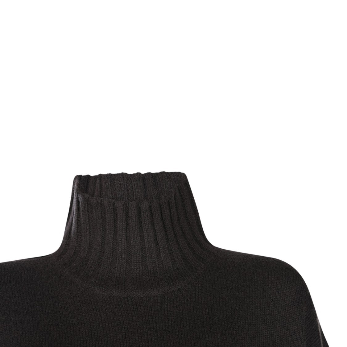 Antonelli Firenze High Ribbed Turtleneck Sweater With Side Slits
