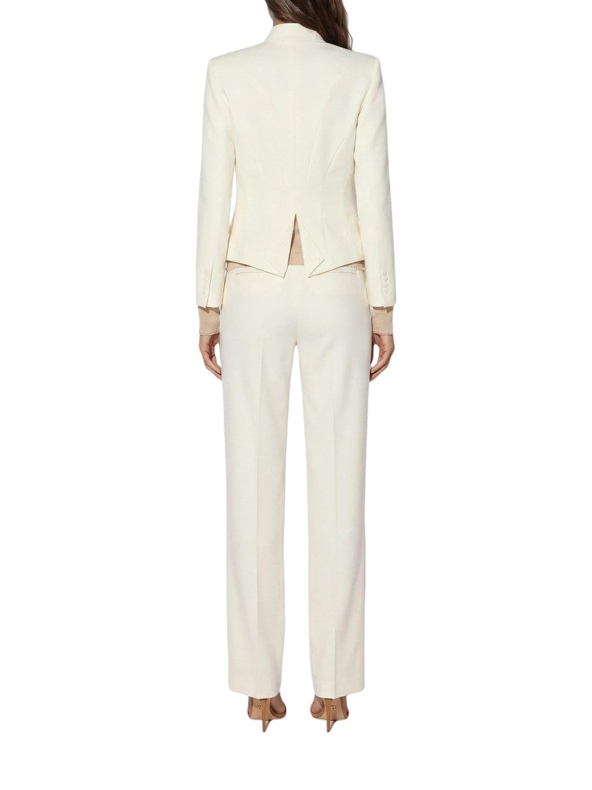 Elisabetta Franchi Polyester-Blend High Waistband Palazzo Wide-Leg Pants