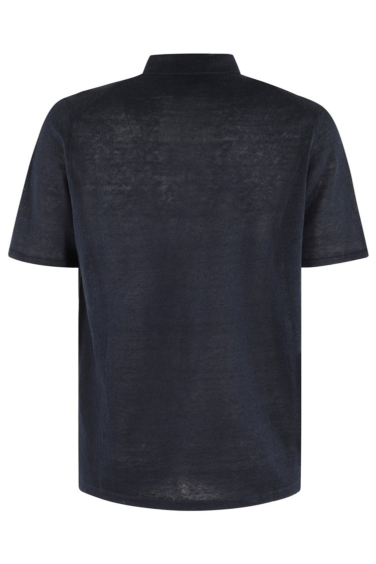 Roberto Collina Buttoned Collar Short Sleeve Polo