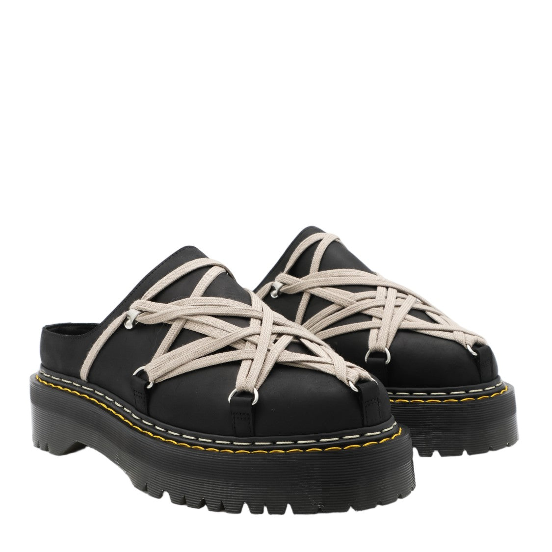 Dr. Martens X Rick Owens Edgy Crisscross Strap Platform Sandals