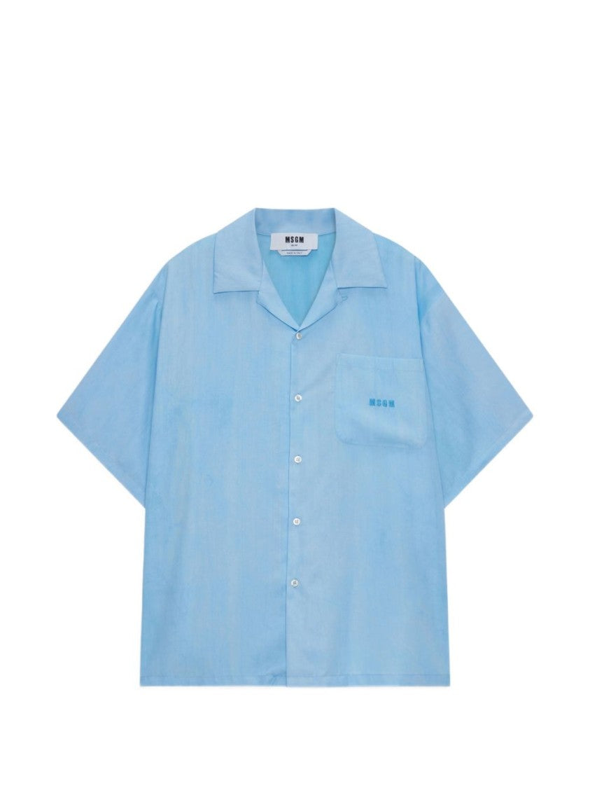 Msgm Lightweight Camp Collar Shirt