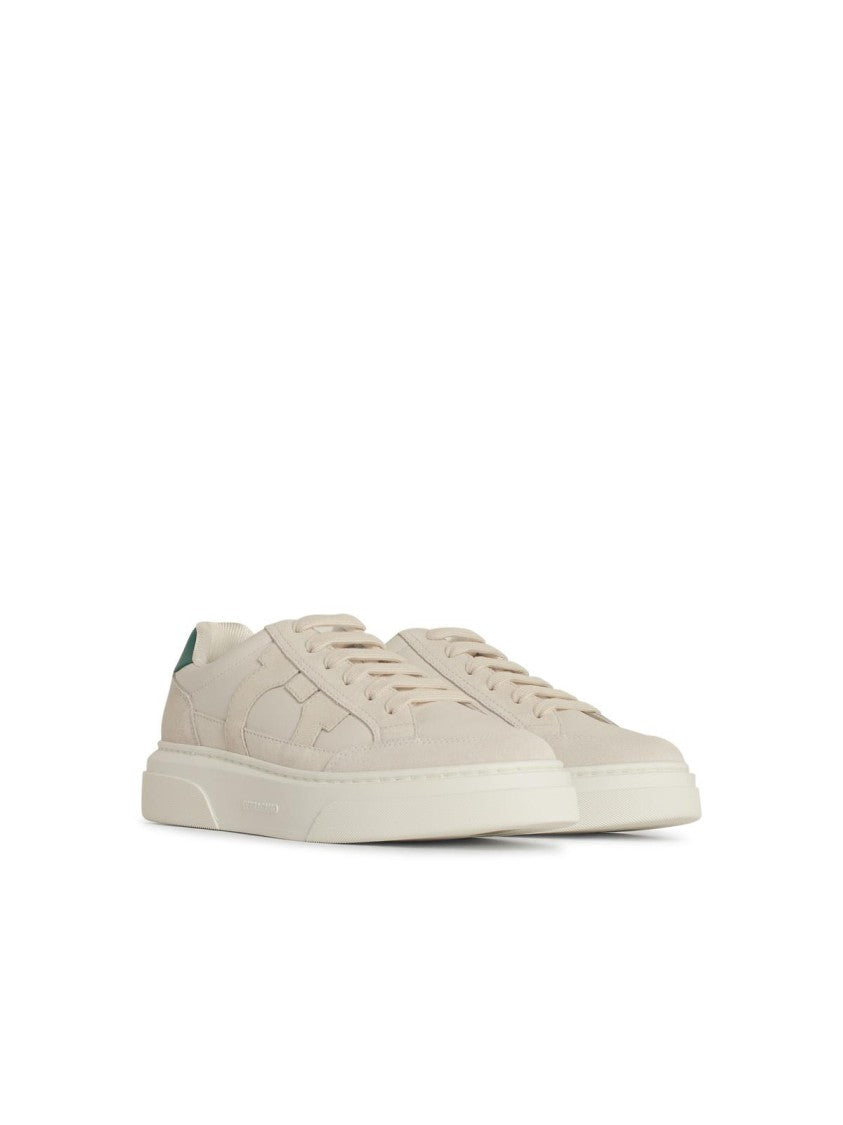 Salvatore Ferragamo Cassina' White Leather Sneakers