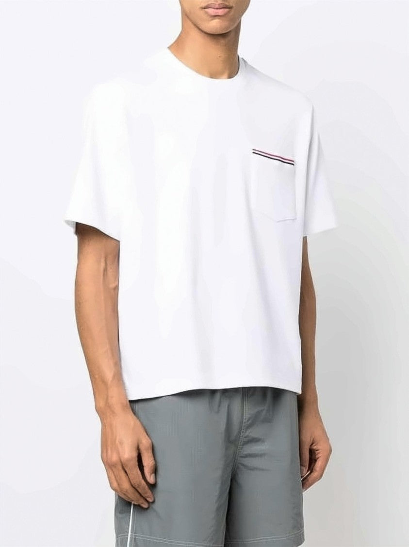 Thom Browne Short-Sleeved Boxy-Cut Cotton T-Shirt