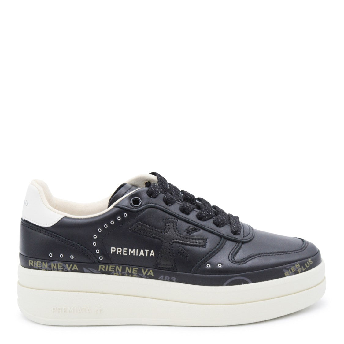 Premiata Black Leather Micol Sneakers