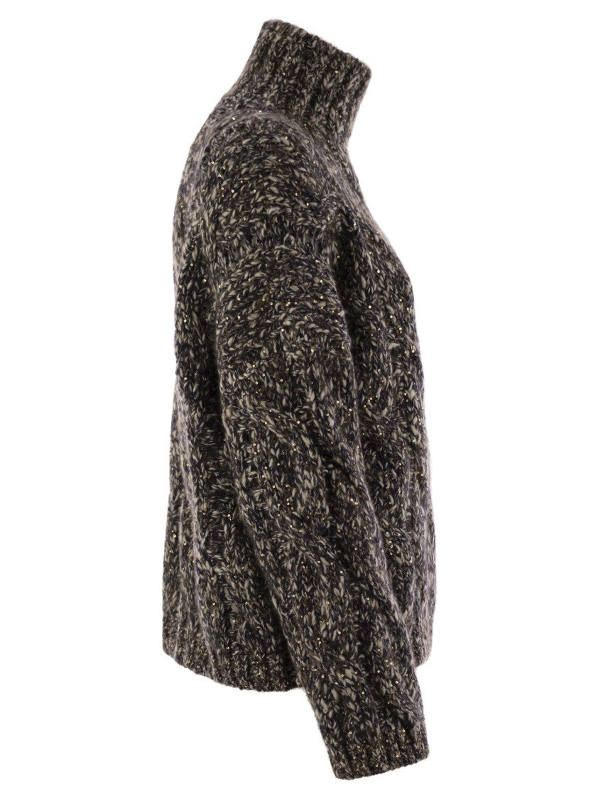 Brunello Cucinelli Soft Wool, Cashmere And Mohair Turtleneck Sweater