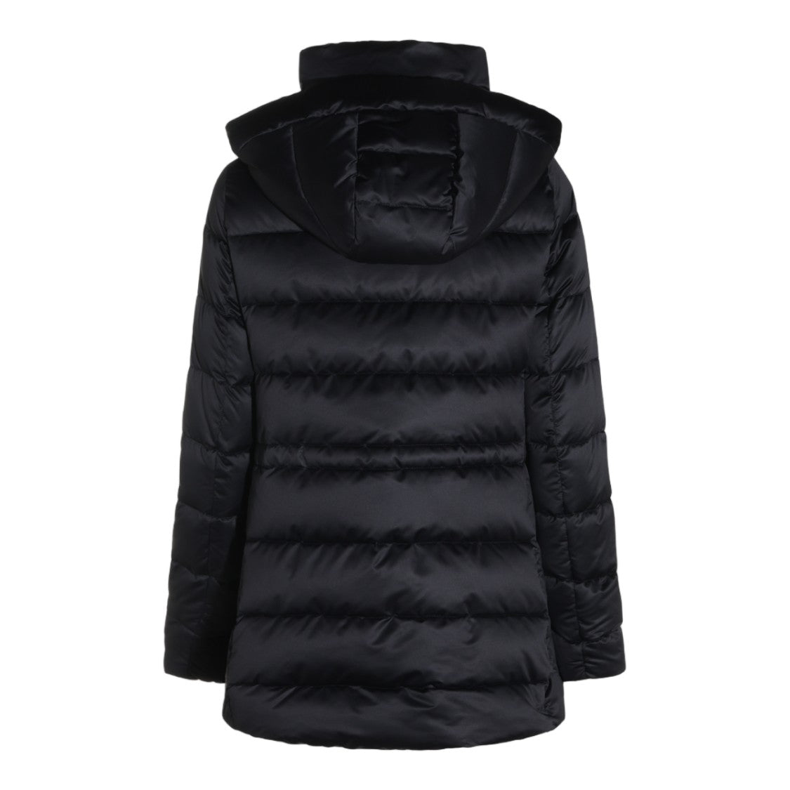 Moorer High Collar Detachable Hood Quilted Down Jacket