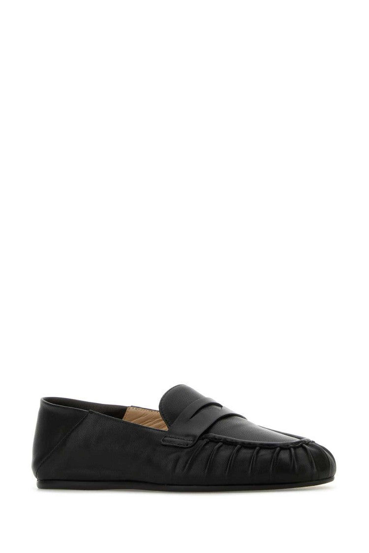 Stuart Weitzman Black Leather Brooks Loafers