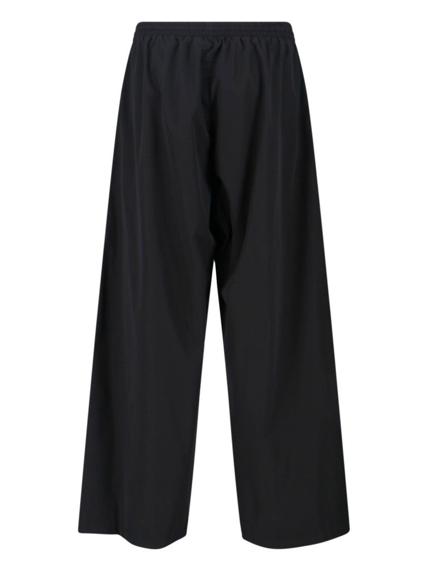 Balenciaga Black Logo Wide-Leg Sport Trousers