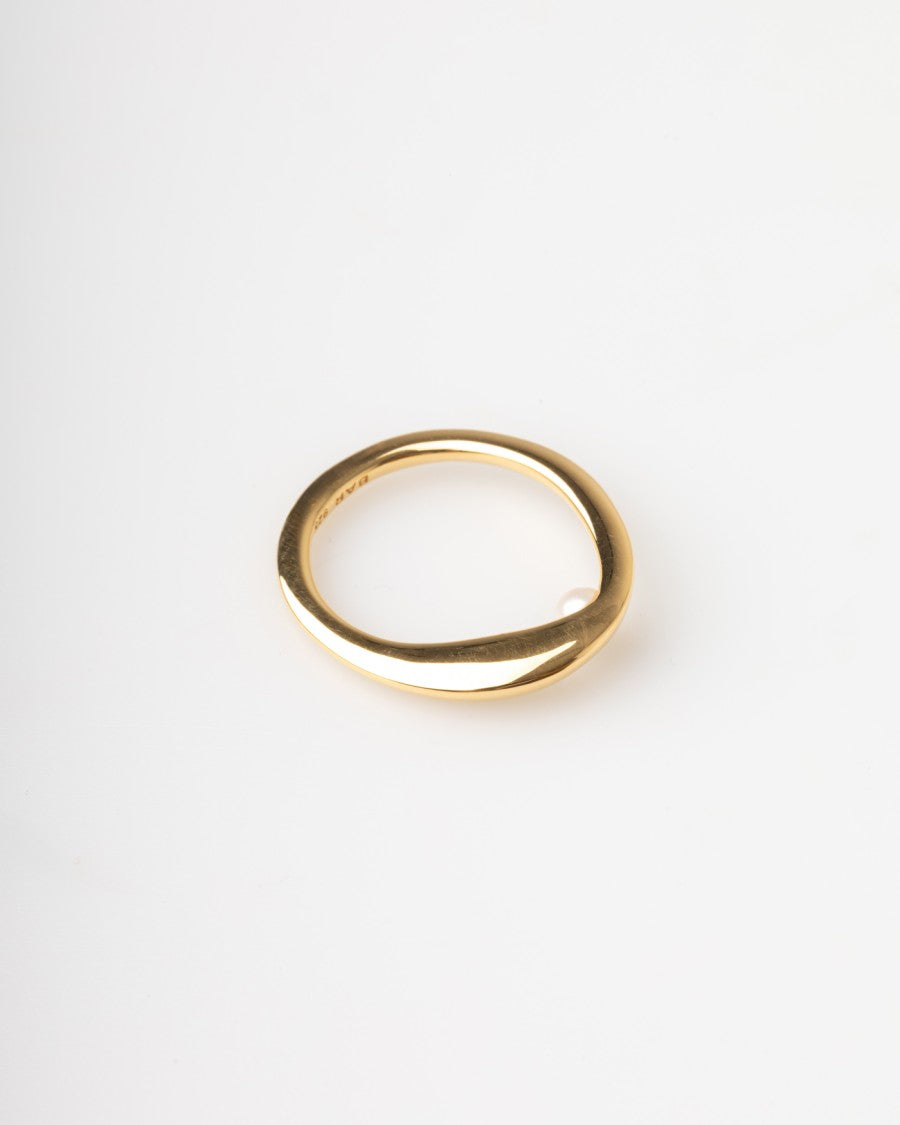 Bar Jewellery Attraverso Ring – Gold-Plated Silver & Freshwater Pearls