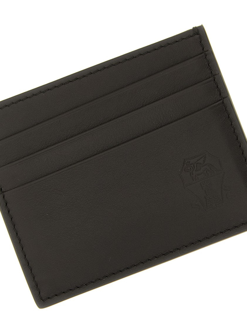 Brunello Cucinelli Leather Card Holder With Embossed Logo
