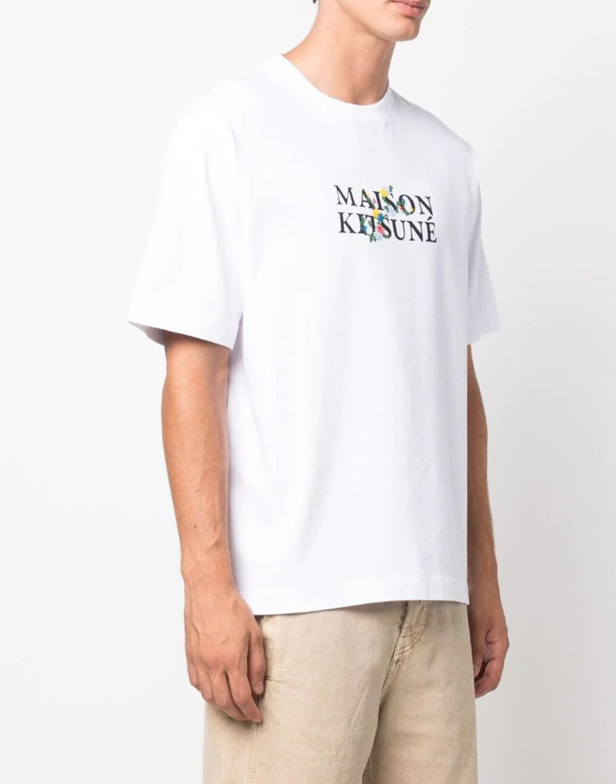 Maison Kitsuné Floral Print Logo T-Shirt