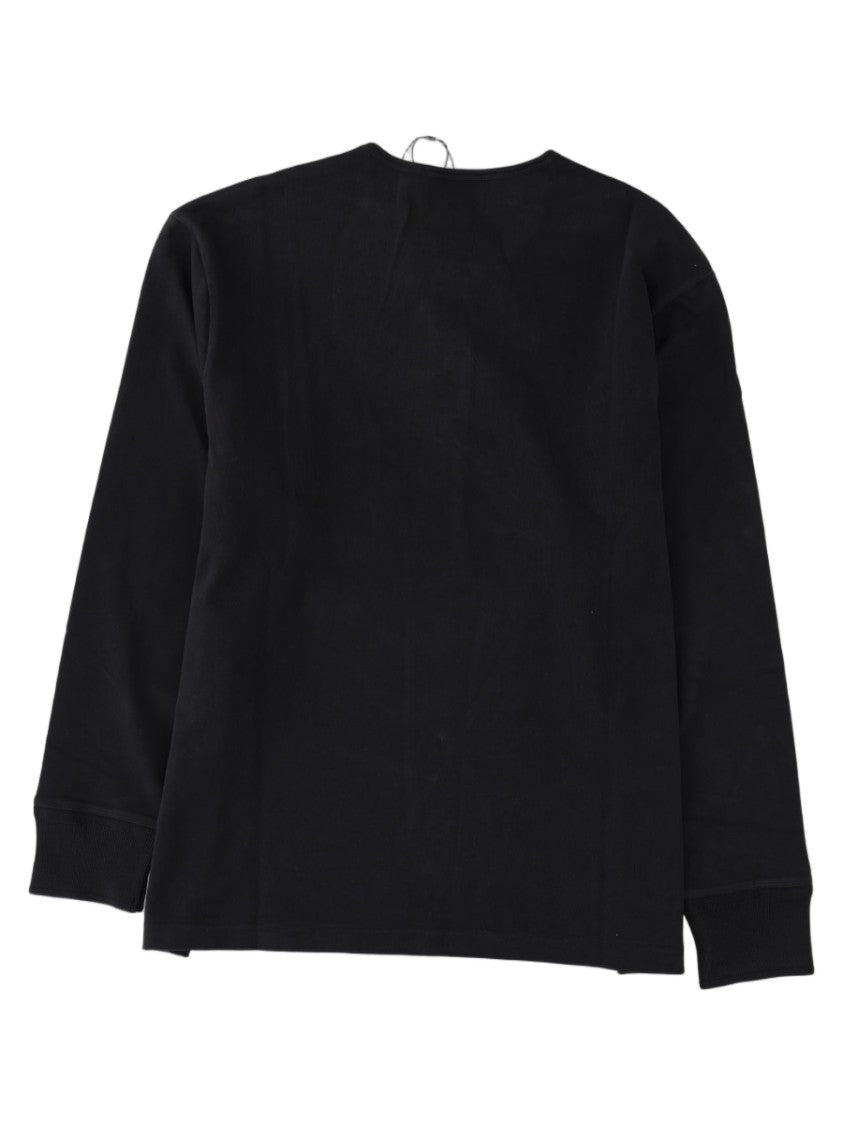 Studio Nicholson Black Minimalist Long-Sleeve Organic Cotton T-Shirt
