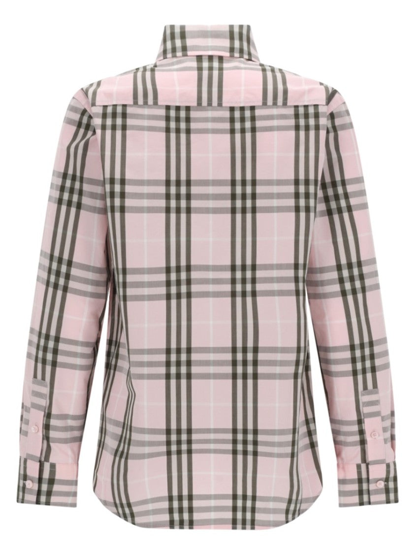 Burberry Pink Large Check Regular Shirt