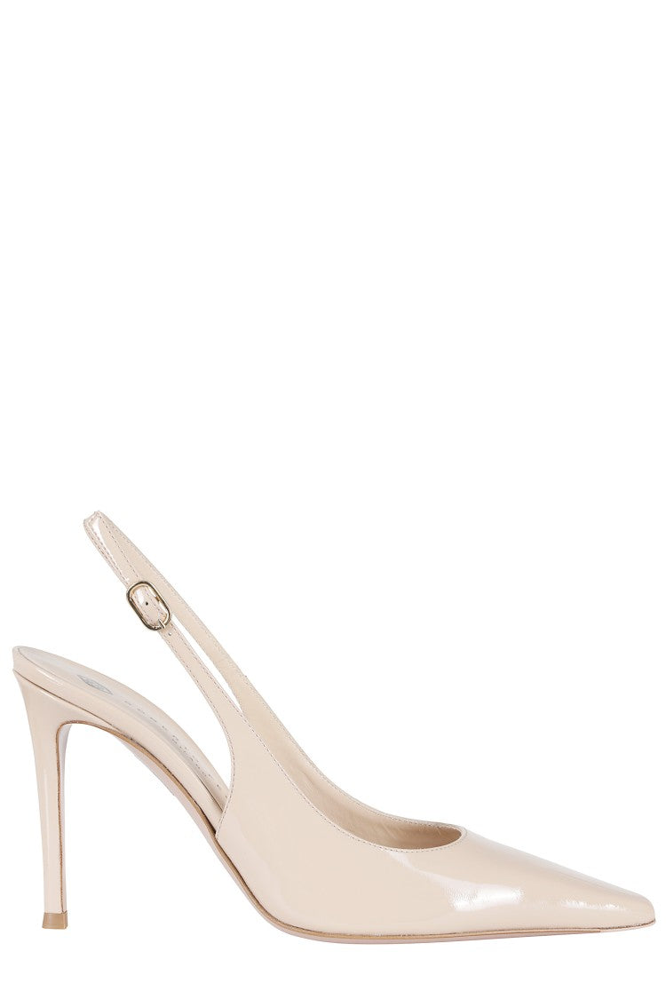 Roberto Festa Nude Klept Drawstring Patent Leather Pumps