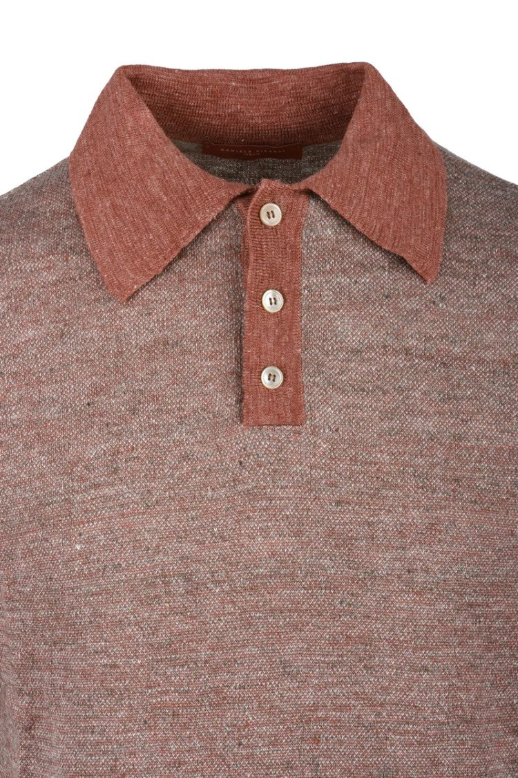 Daniele Fiesoli Knit Polo Linen - Rust