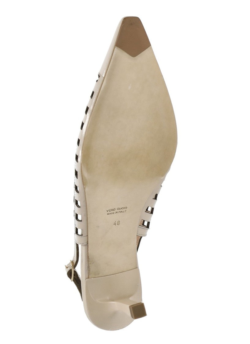 Juilie Dee Bronze Julie Dee Cut-Out Slingback Pumps
