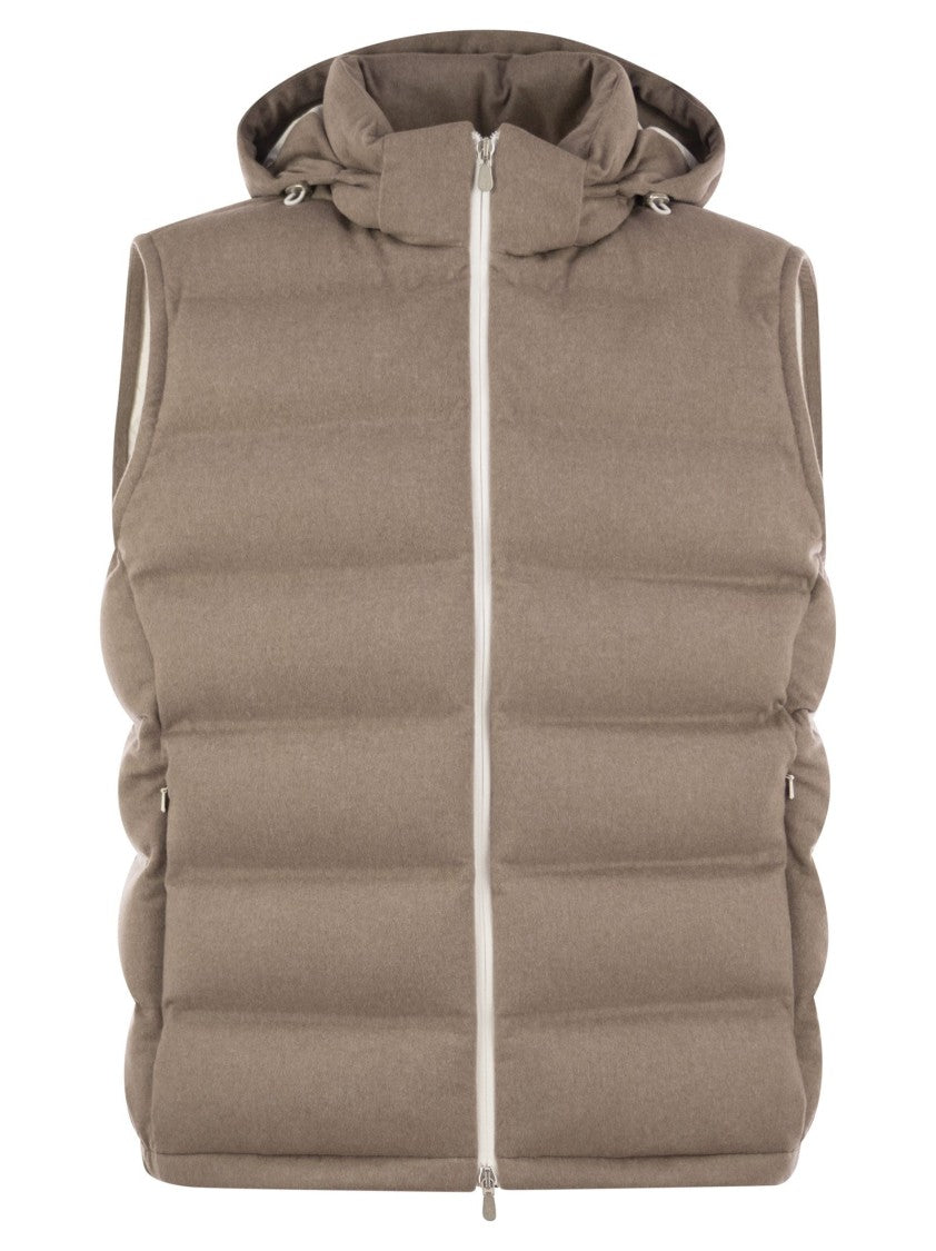 Brunello Cucinelli Sleeveless Wool Down Jacket