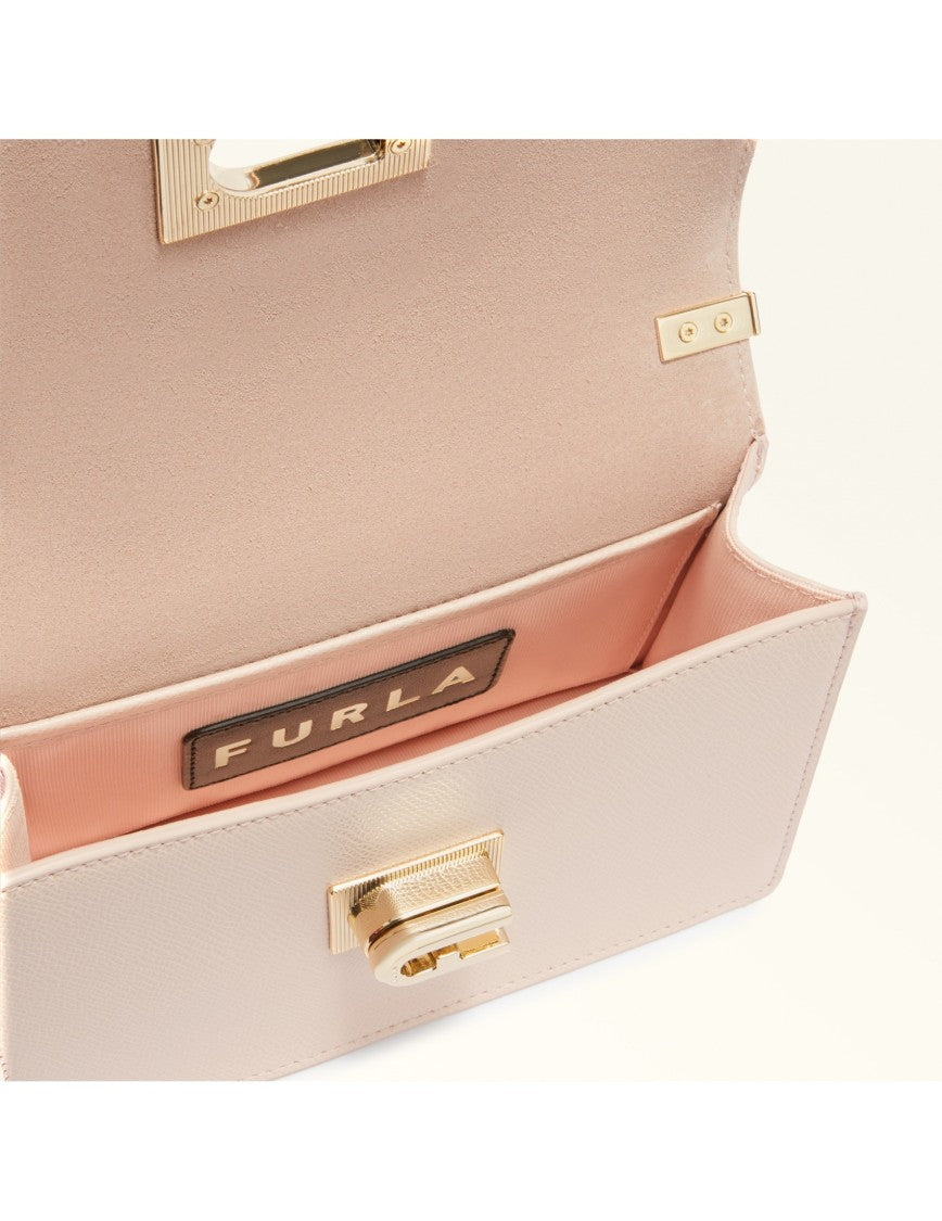 Furla 1927 Mini Leather Shoulder Bag Color Azalea