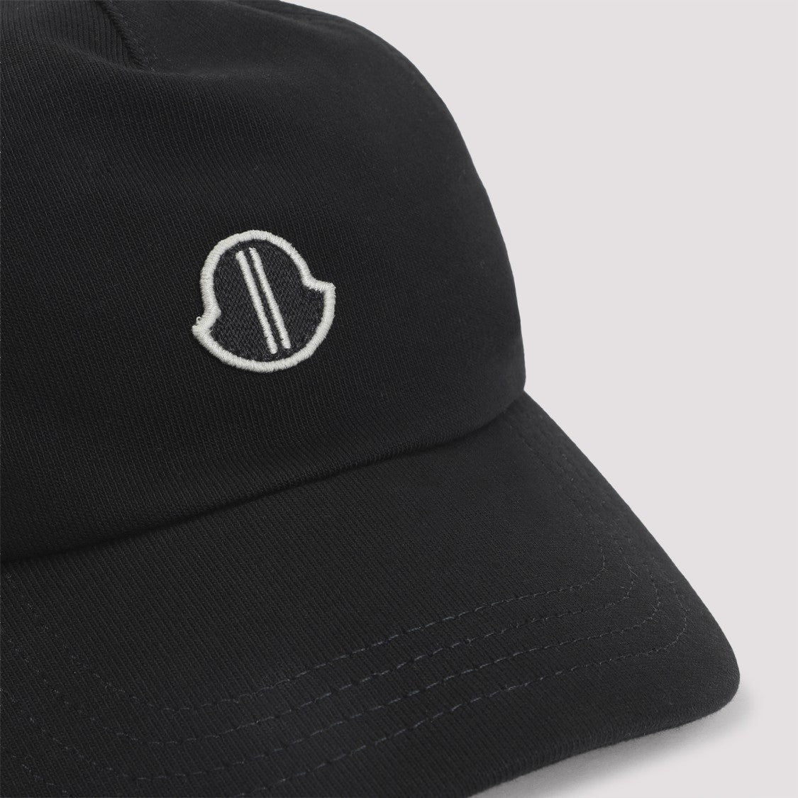 Moncler X Rick Owens Moncler X Rick Owens Black Baseball Hat With Embroidered Logo
