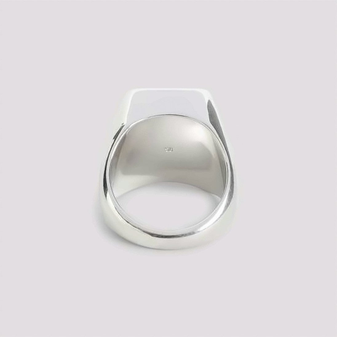 Celine Polished Brass Ring With Engraved Logo