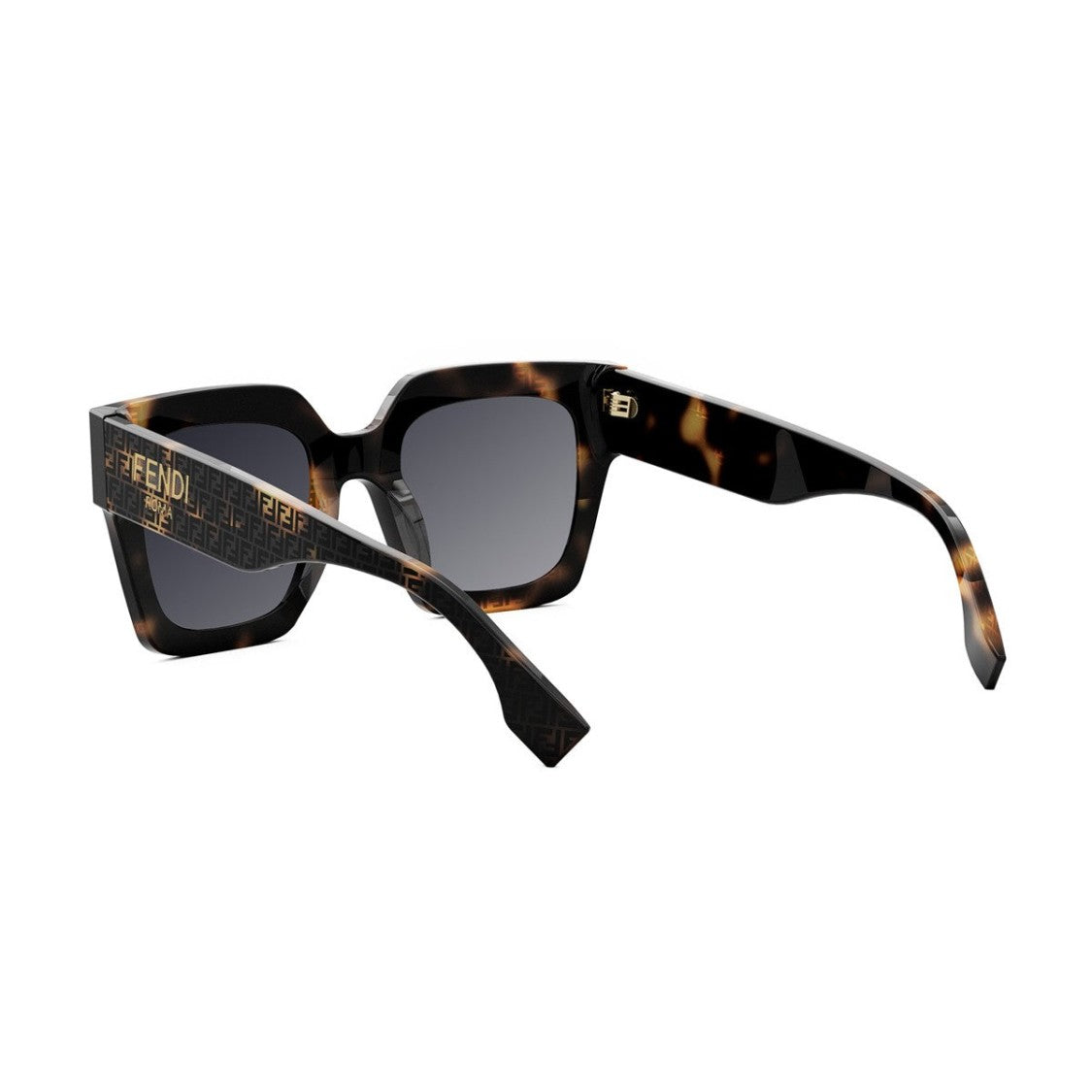 Fendi Havana Fendi Roma Oversized Acetate Sunglasses