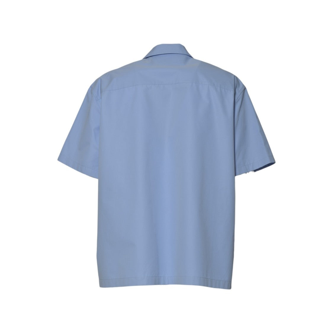 Jil Sander Light Blue Cotton Short-Sleeve Shirt