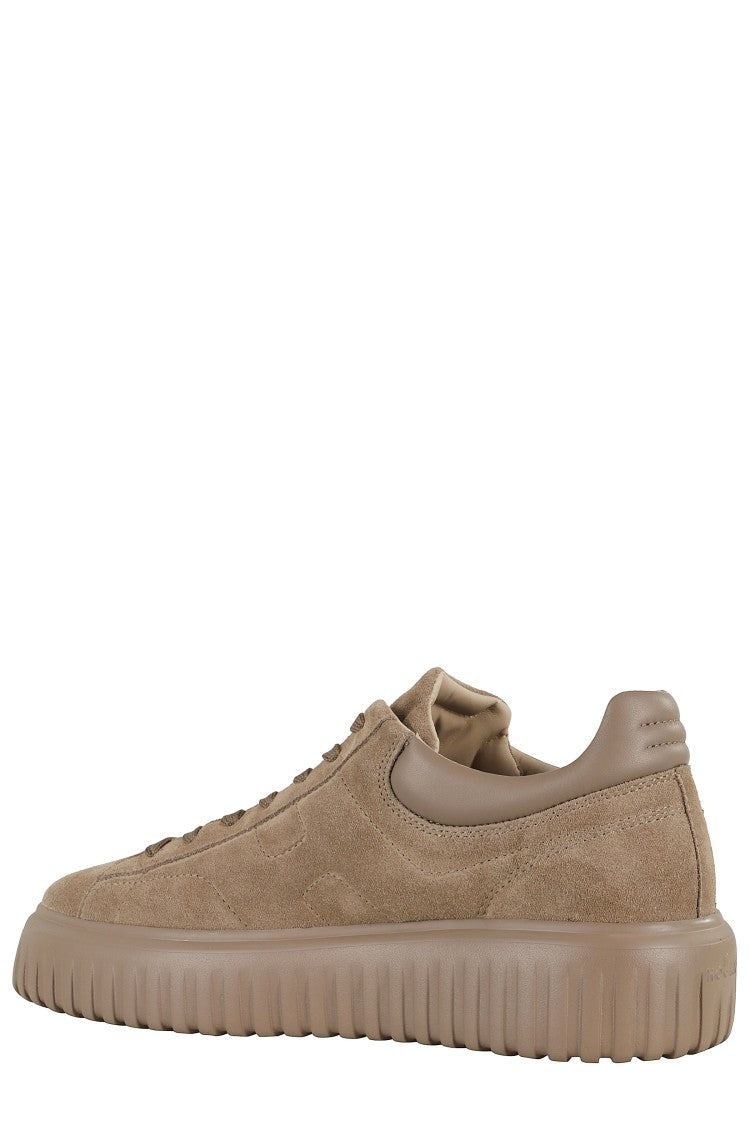 Hogan H Stripes Allacciato H Sneakers With Suede Upper And Rubber Sole