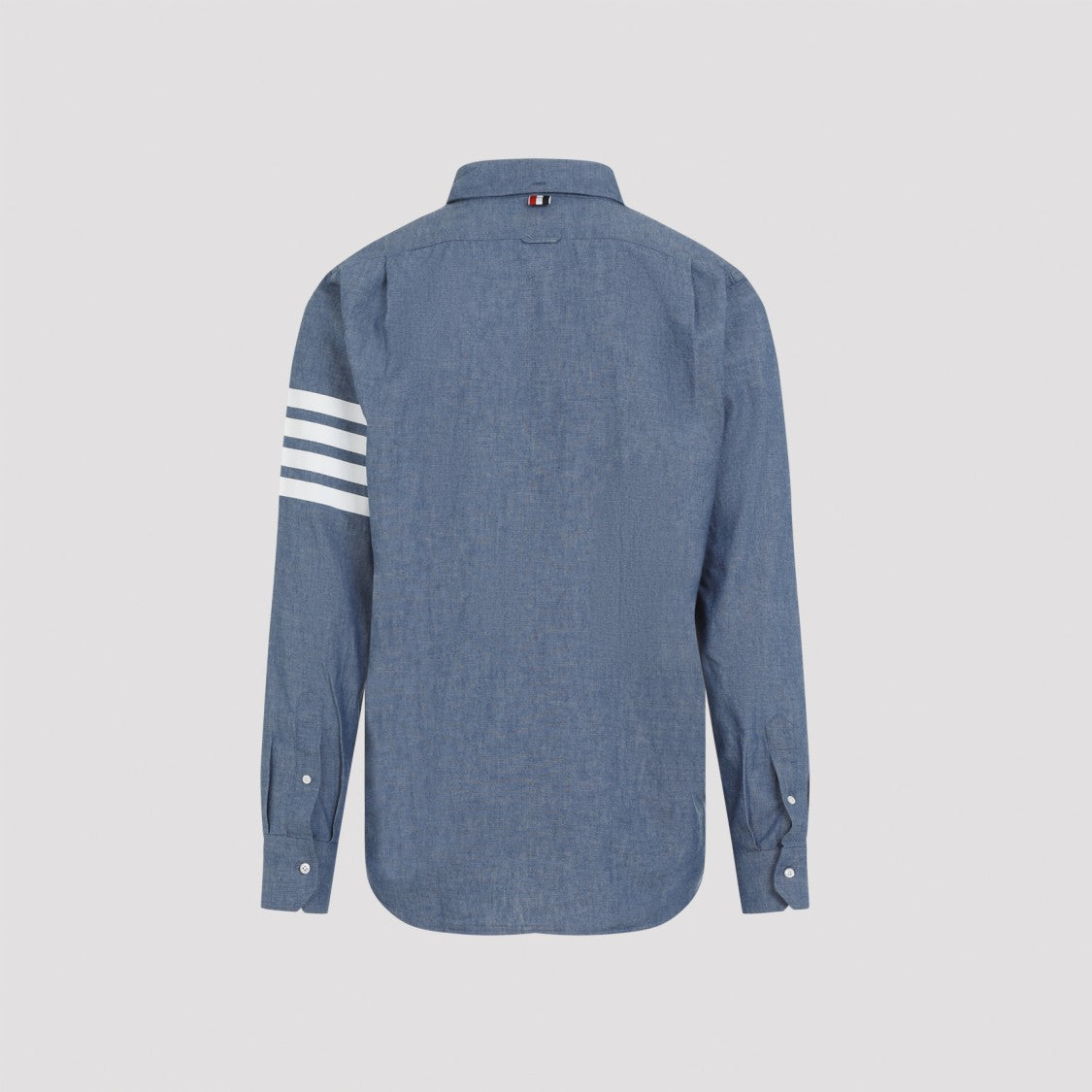 Thom Browne Blue Cotton Straight Fit Shirt