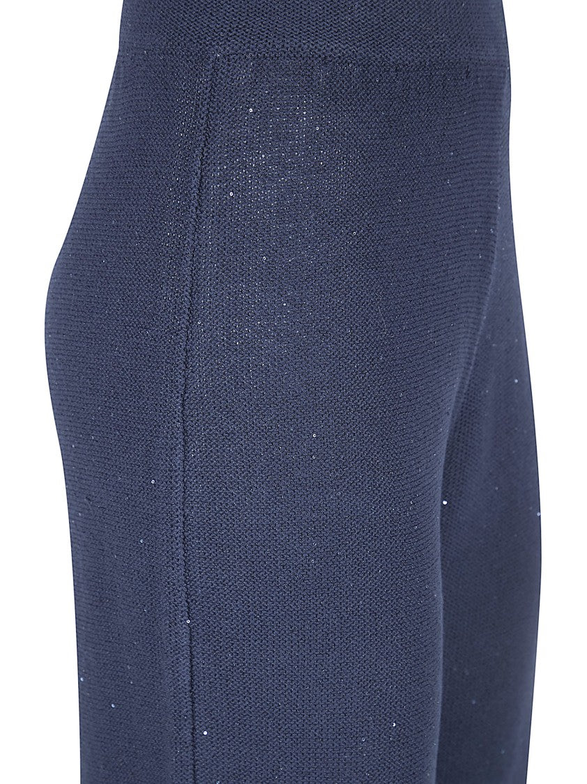 Fabiana Filippi Cropped Wide-Leg Trousers With Subtle Shimmer