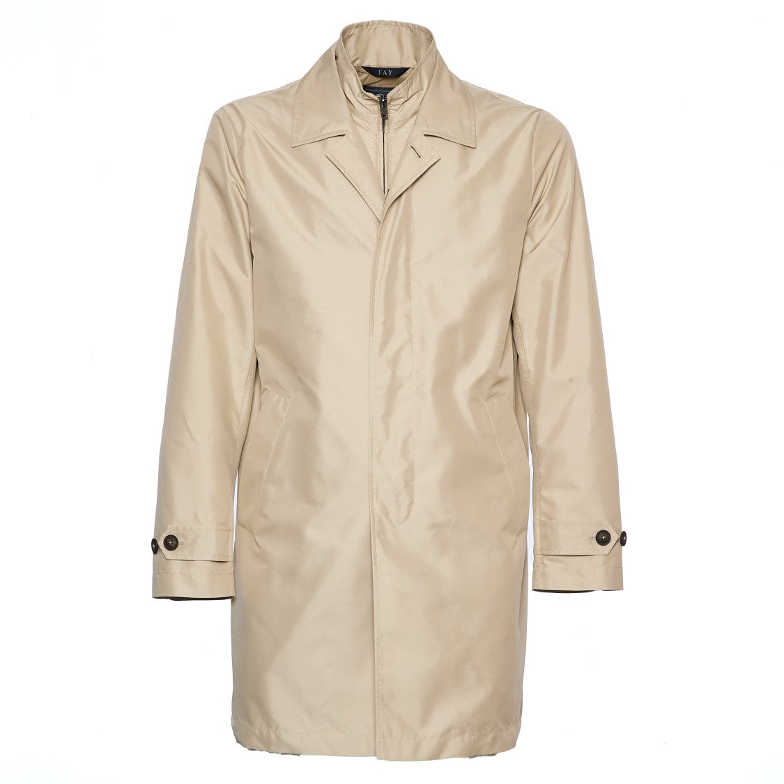 Fay Morning Db Front Coat With Zip Closure