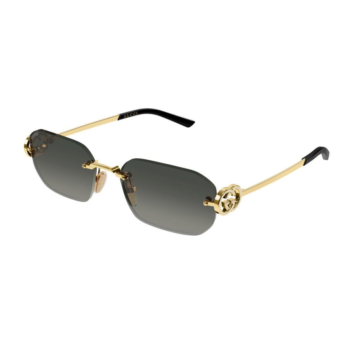 Gucci Gold Linea Emblem Gg2228s Gradient Sunglasses