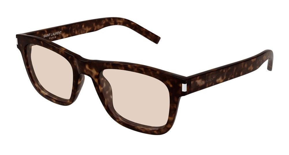 Saint Laurent Havana Sl 819 Acetate Oversized Square Sunglasses