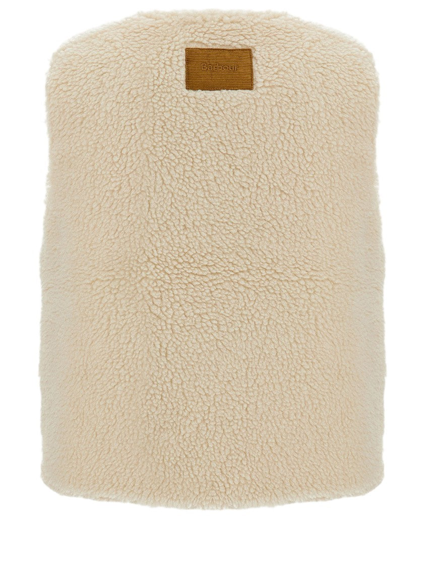 Barbour Fur-Effect Nylon Vest With Button Closure And Patch Detail