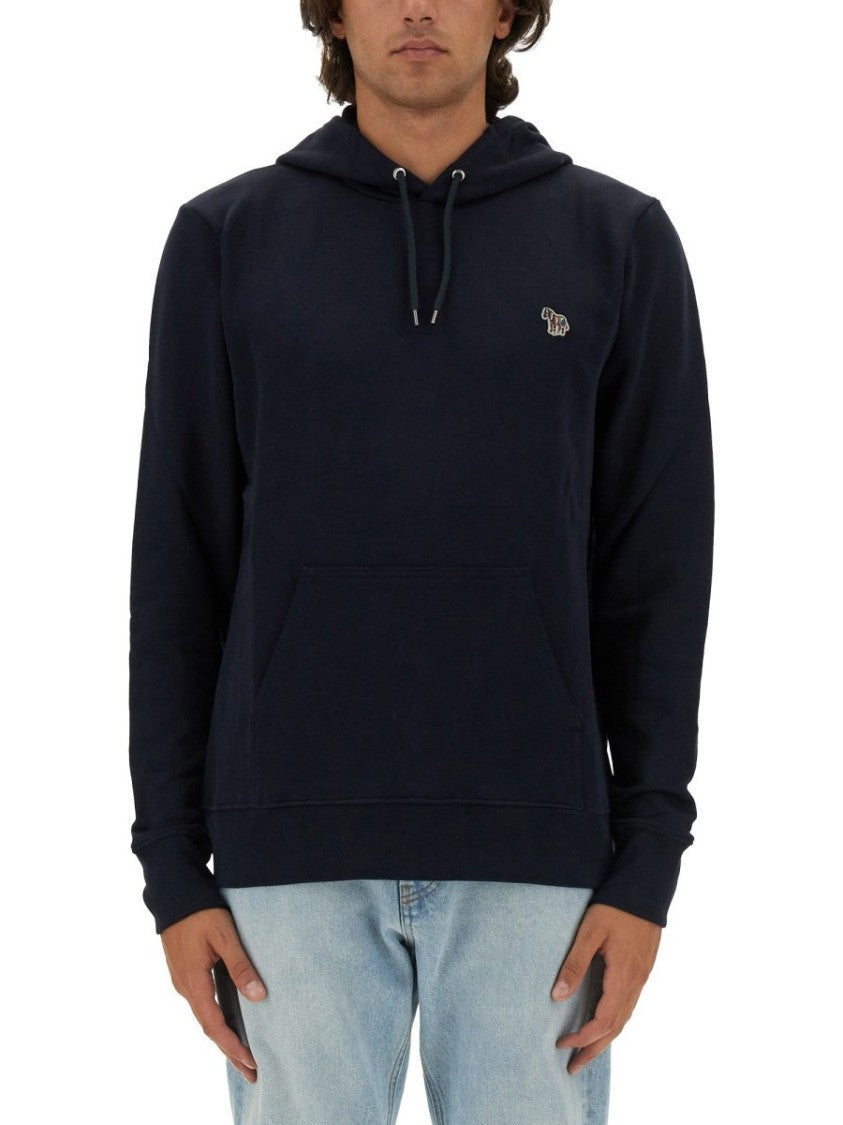 Paul Smith Classic Black Hoodie With Kangaroo Pocket