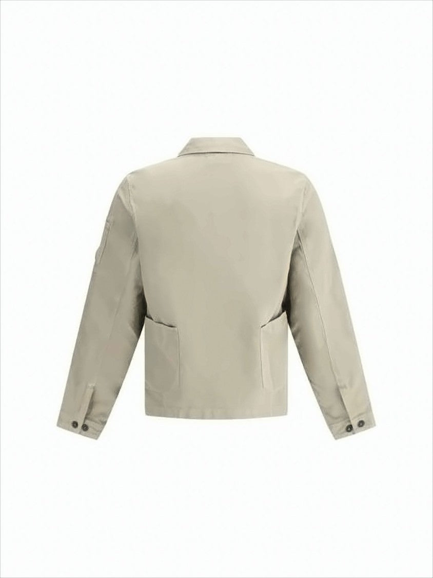 C.P. Company Boxy Cropped Long-Sleeve Shirt With Classic Collar