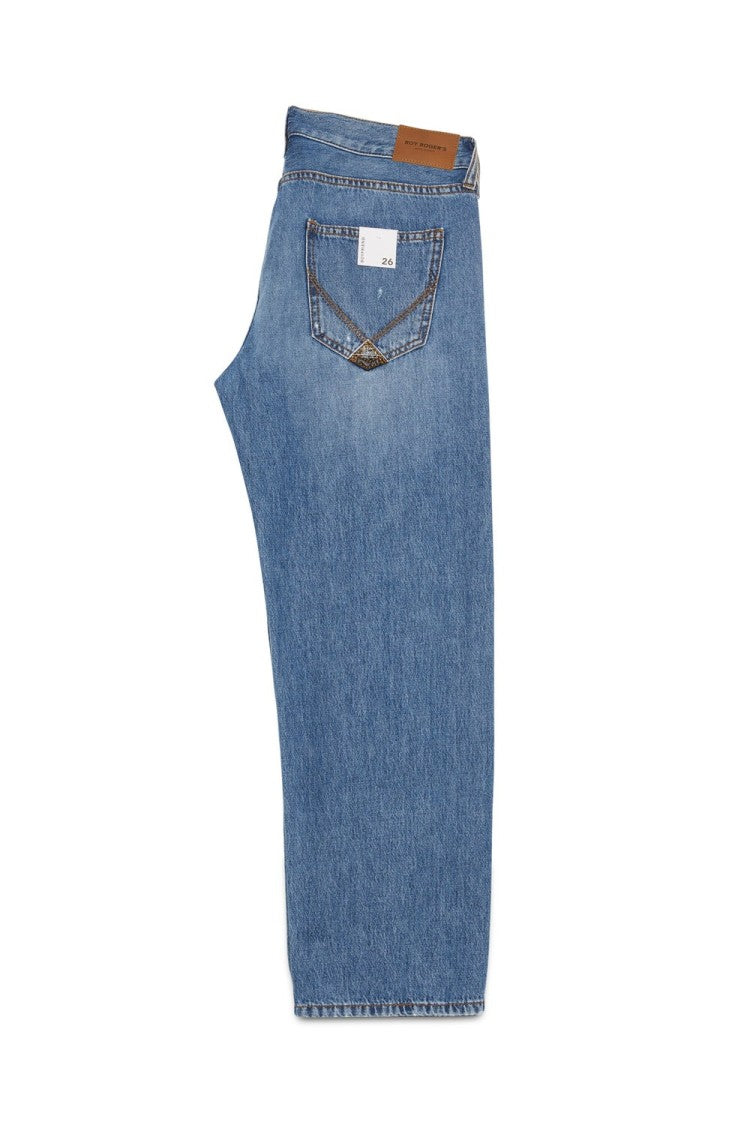 Roy Rogers Light Wash Boyfriend Jeans With Whiskering
