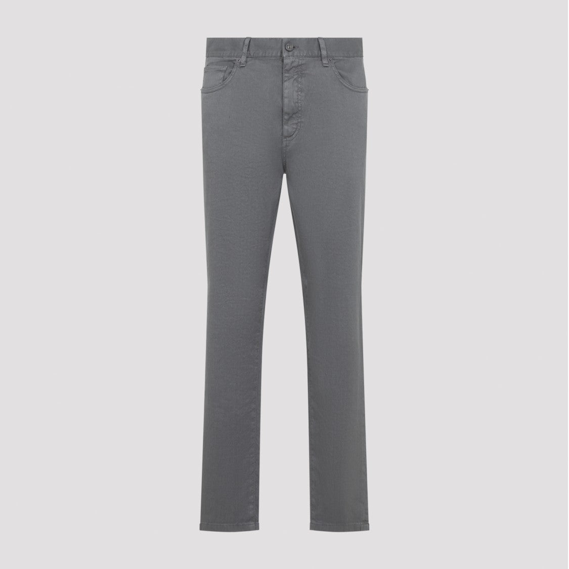 Zegna Slim Fit Casual Pants With Five-Pocket Design
