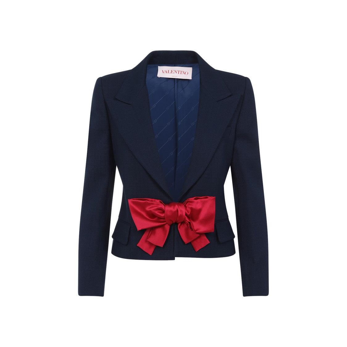 Valentino Tailored Bow-Detail Jacket Crafted From Lightweight Viscose