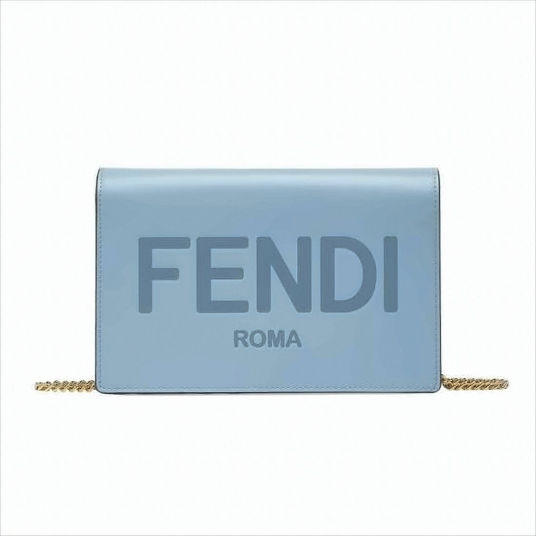 Fendi Minimalist Rectangular Crossbody Bag In Pastel Blue