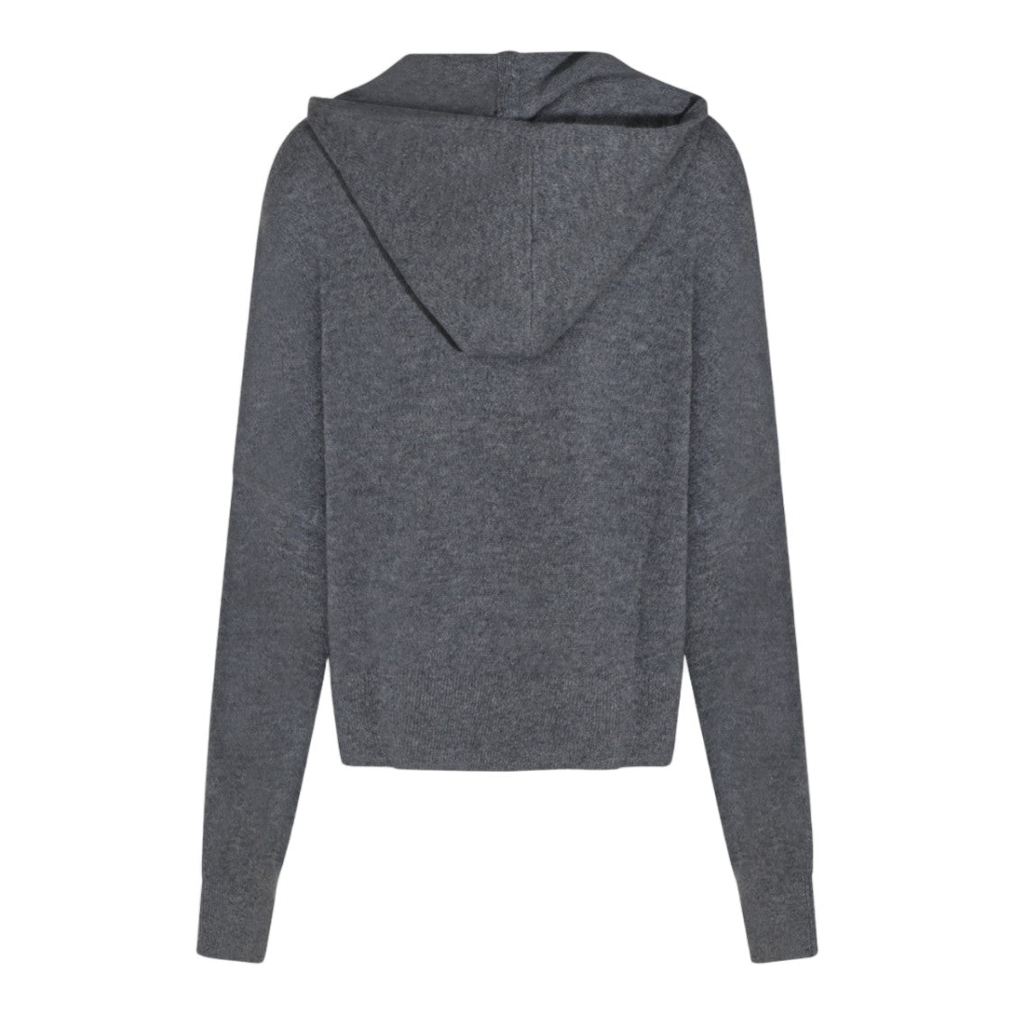 Blumarine Cropped Hooded Sweater With Sparkling Logo Detail