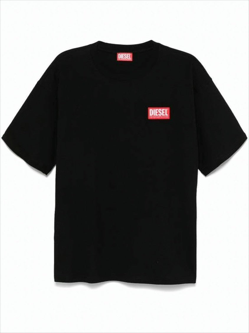 Diesel Relaxed-Fit Black Cotton T-Shirt