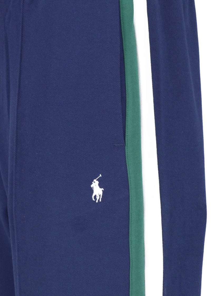 Polo Ralph Lauren Blue Elastic Waist Wide-Leg Trousers