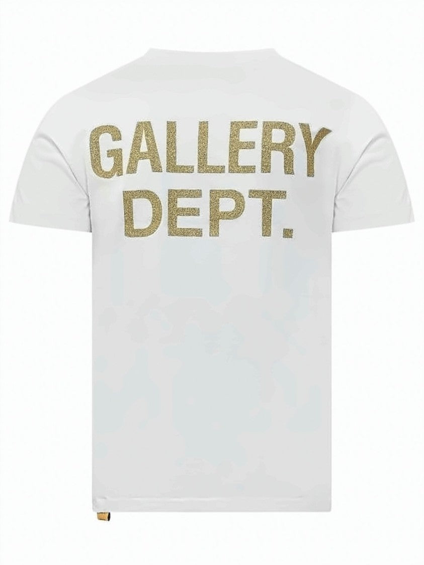 Gallery Dept. Minimalist White Cotton T-Shirt With Bold Branding