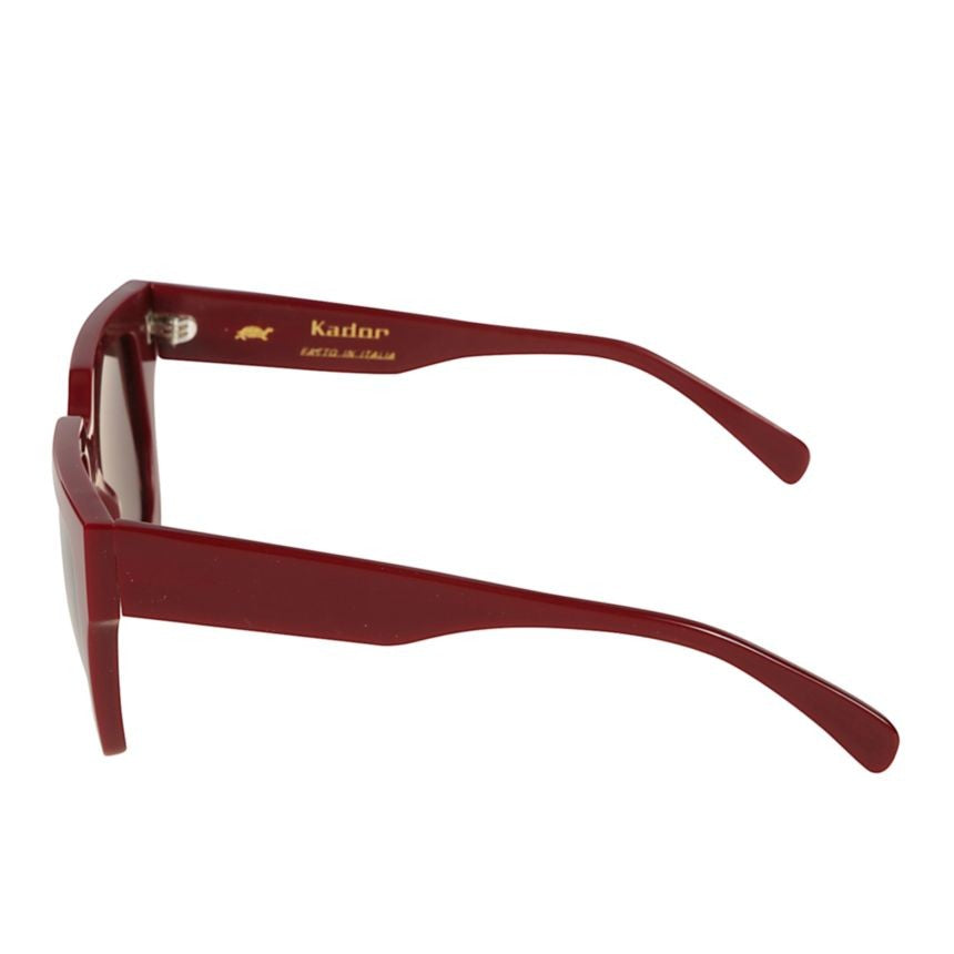 Kador Charlize Angular Frame Sunglasses With Deep Burgundy Finish