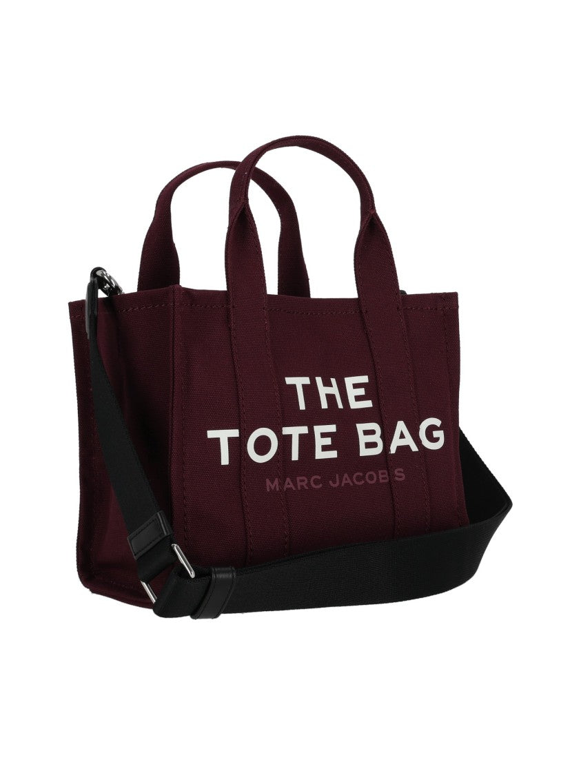 Marc Jacobs Burgundy Small Text Canvas Tote Bag