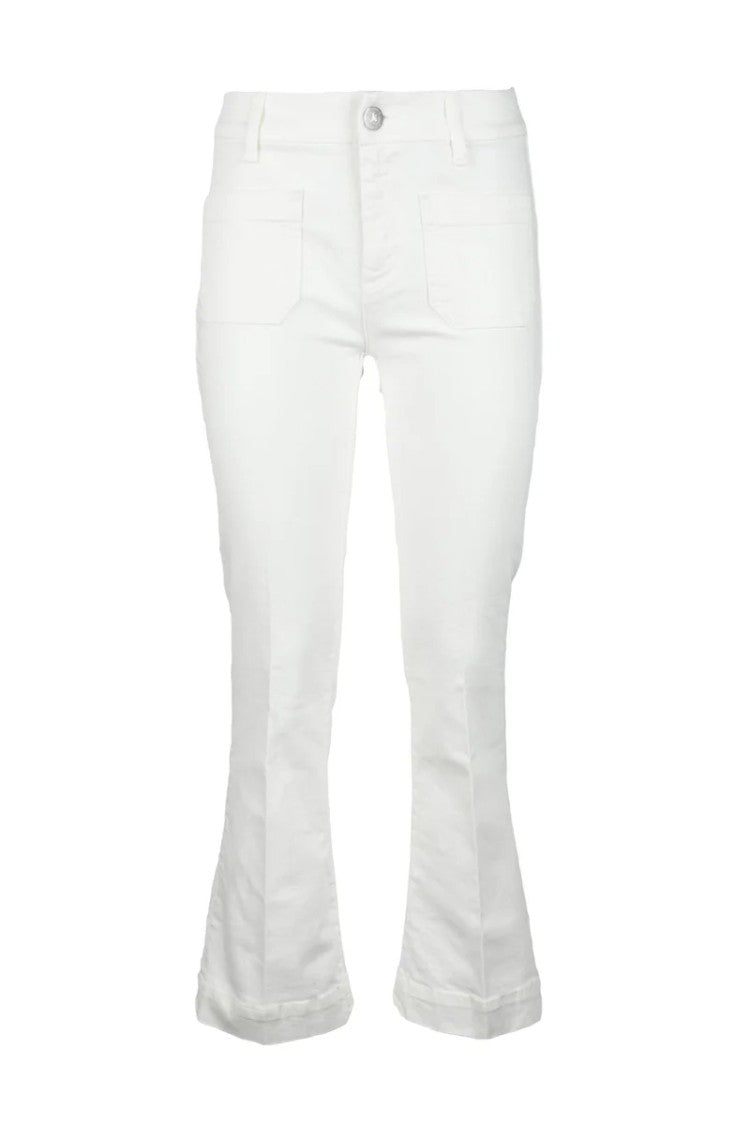 Seafarer Skinny White Jeans With Subtle Flare