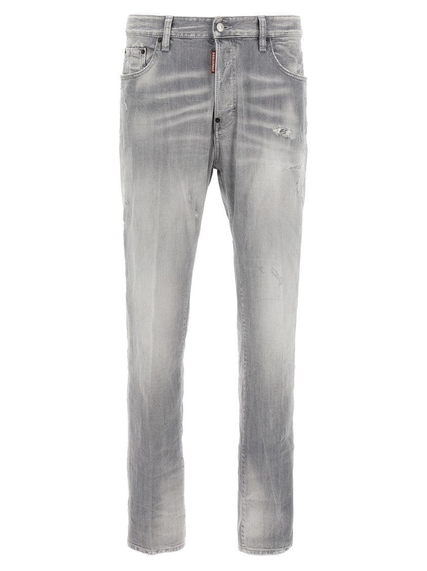 Dsquared2 Used-Effect Grey Denim Jeans
