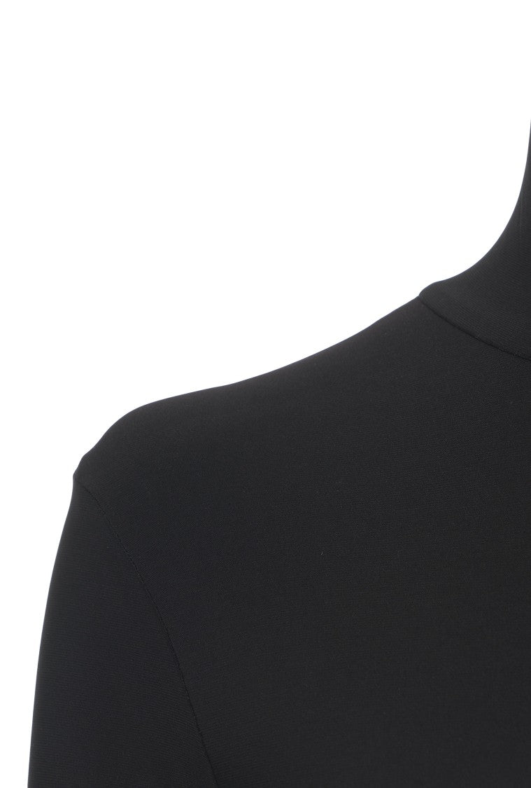 Norma Kamali Fitted Turtleneck Bodysuit With Open Back Detail