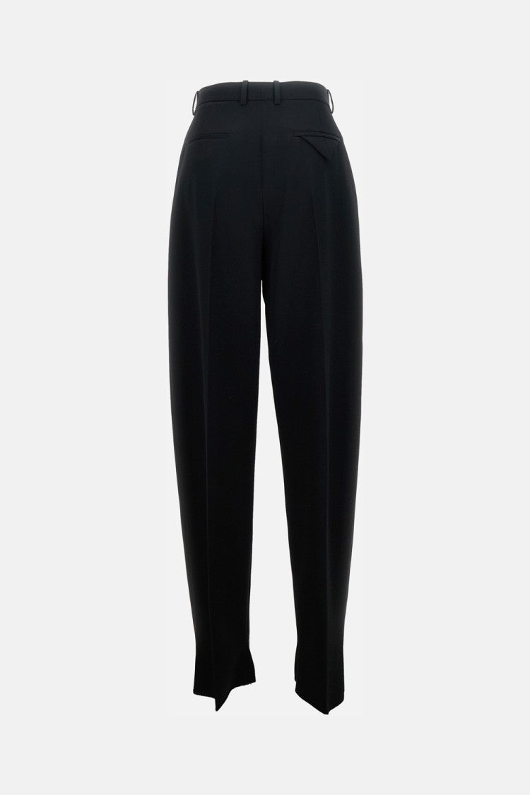 Bottega Veneta High-Waisted Trousers With Wide Leg And Sharp Creases