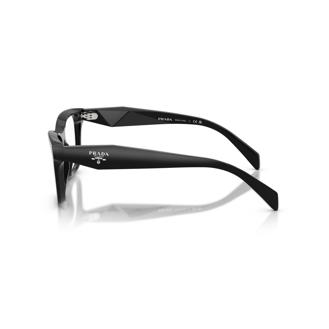 Prada 0Pr C10v Square Frame Black Acetate Sunglasses
